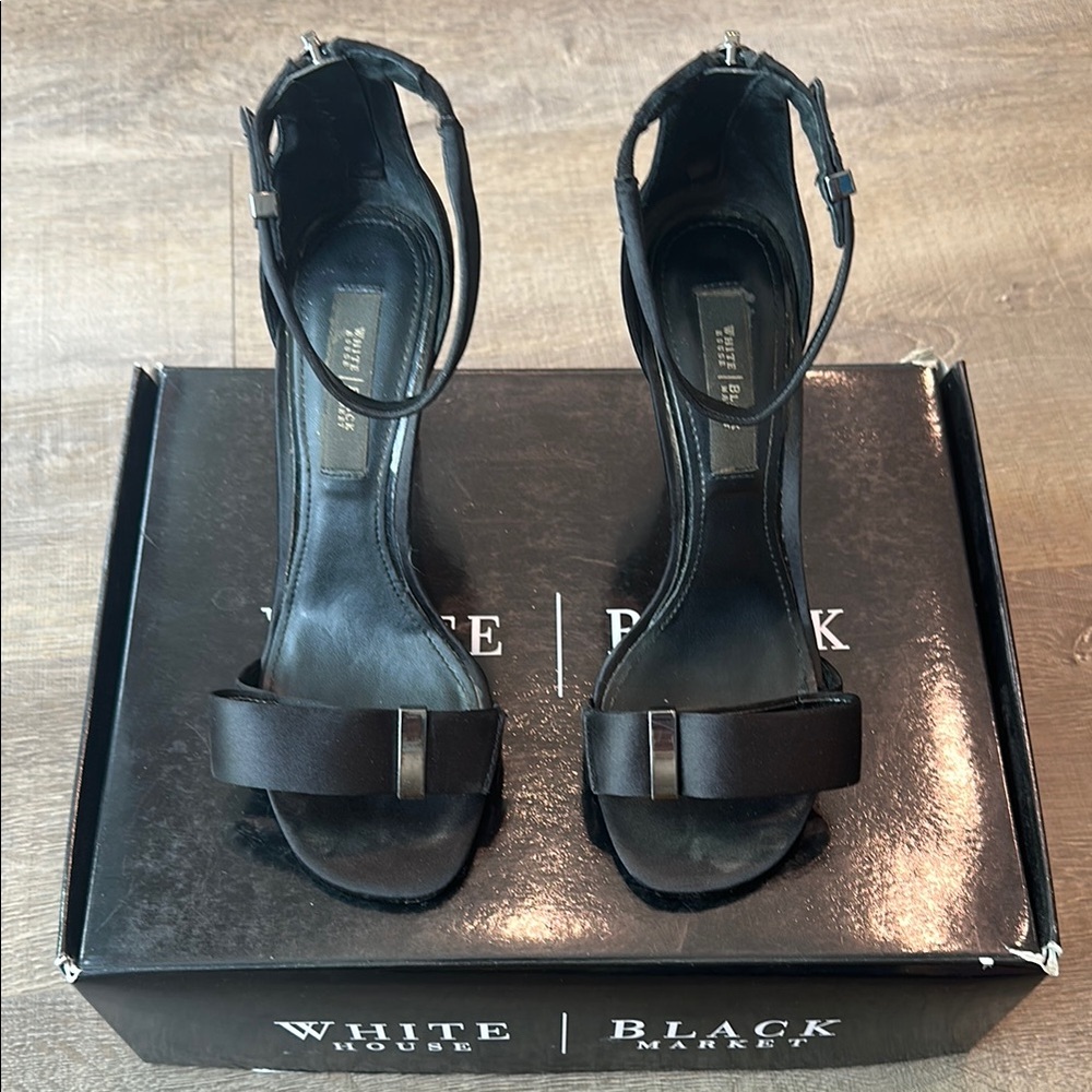 White House Black Market Black Heels Minimalist Design
